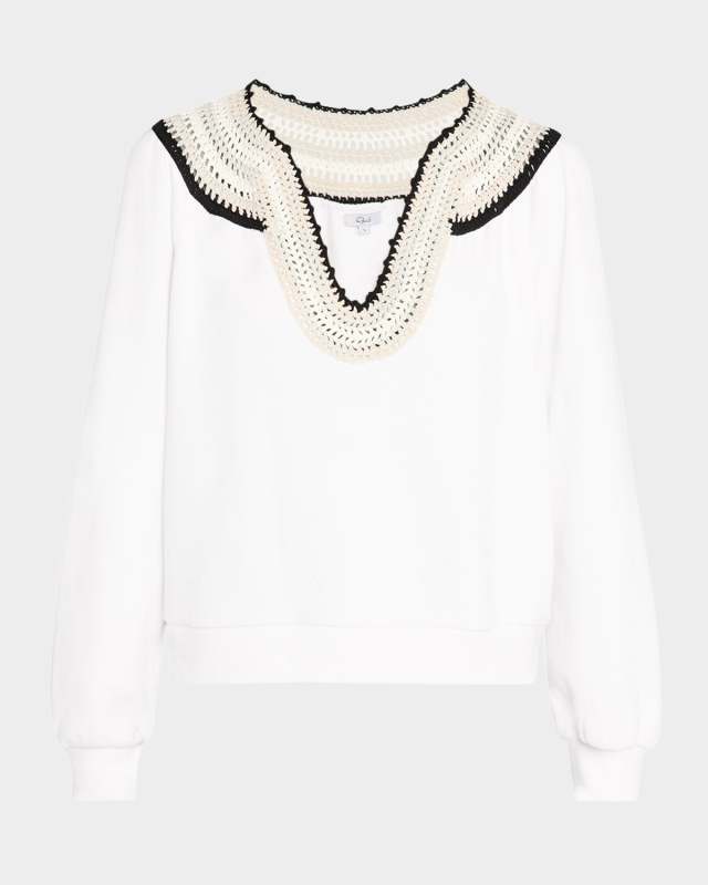 Sava Crochet-Trim Sweatshirt